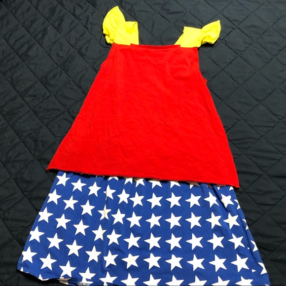 Wonder Woman style play dress. Size 10, but probably fits more like 6-8. VGUC - Picture 3 of 5